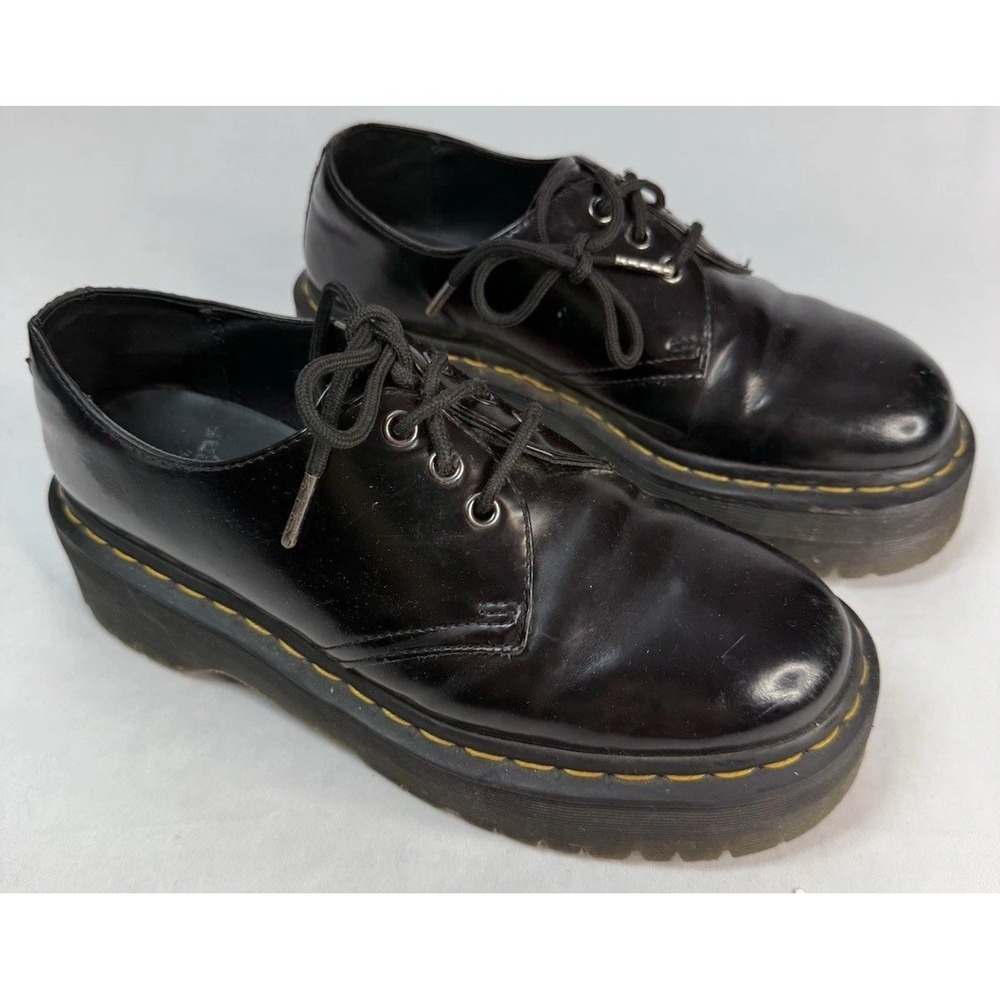 Dr. Martens 1461 Quad Squared Womens 9 EU41 Black Leather Platform Boho